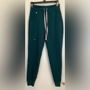 FIGS WOMENS SIZE XS/PETITE HIGH WAISTED JOGGERS SCRUBS TEAL